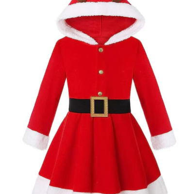 US and UK Christmas elk hooded outfit with tree skirt