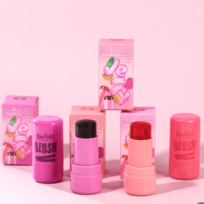 Jelly Blush Makeup Paste Shimmer Natural in lightweight creamy gel formula for glowing cheeks.