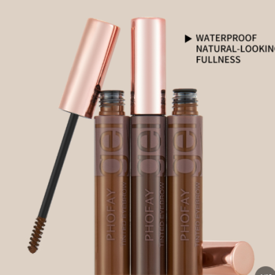 PHOFAY tinted eyebrow gel for natural brow definition, long-lasting smudge-proof formula for perfectly shaped eyebrows