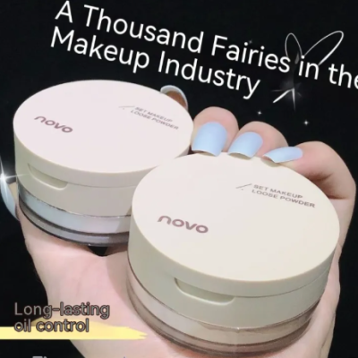 Waterproof sweatproof makeup powder showing flawless matte finish on skin