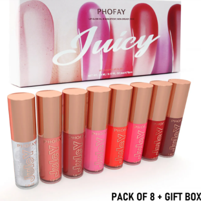PHOFAY Juicy Lip Oil Set – hydrating non-sticky lip oil for glossy, soft and healthy lips