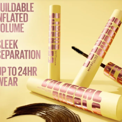 Maybelline The Colossal Bubble Washable Mascara for big volume, clump-free lashes and easy removal