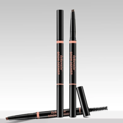 Waterproof sweat-proof triangle eyebrow pencil for 3D line carving and natural defined brows