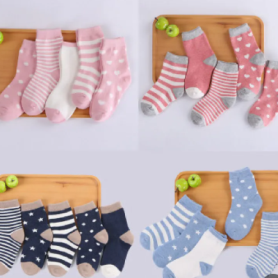 Cotton tube child socks for daily wear