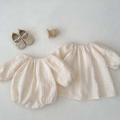 Spring autumn plaid solid color baby jumpsuit soft breathable seasonal baby outfit