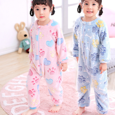Baby winter pajamas warm and comfortable nightwear