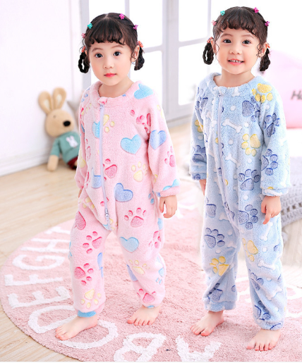 Baby winter pajamas warm and comfortable nightwear