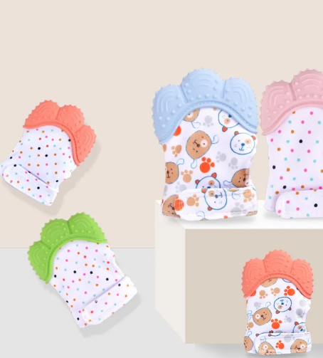 Anti-bite baby teething glove