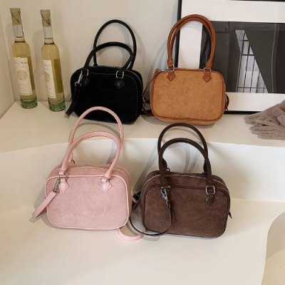 Trendy women special-interest suede bag