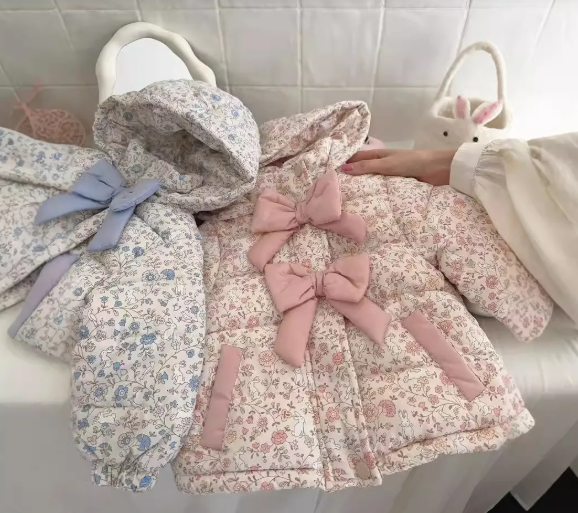 Cute warm baby winter coat for girls