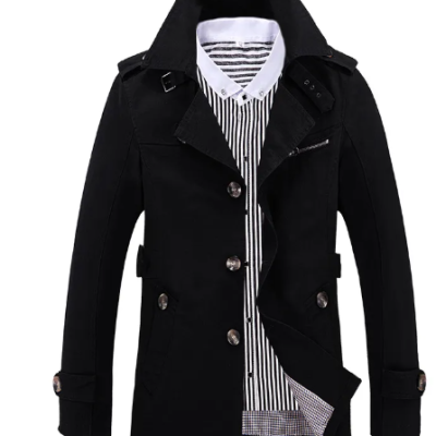 Men casual trench coat outerwear