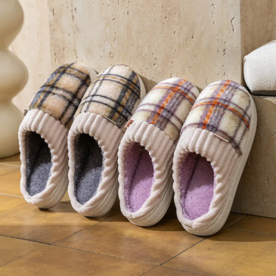 Soft comfortable couple house slippers