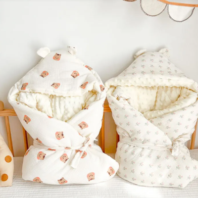 Hooded baby sleeping