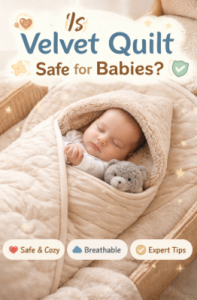 Velvet quilt for babies