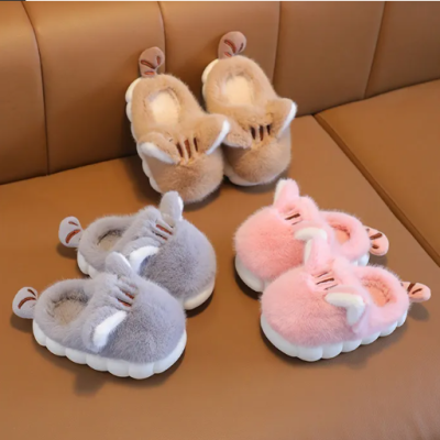 Soft cotton warm slippers