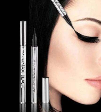 Silver Tube Eyeliner with sleek silver packaging for smooth